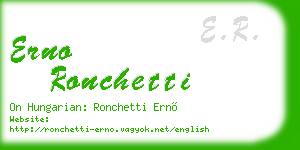 erno ronchetti business card
